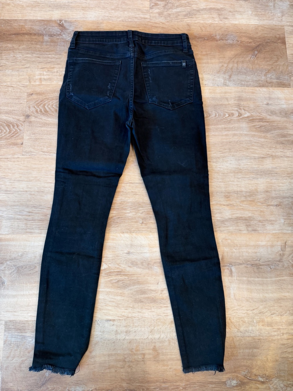 Joe's Jeans Black Distressed Straight Leg Jeans - Picture 2 of 3